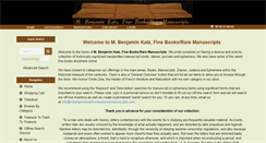 Desktop Screenshot of mbenjaminkatzfinebooksraremanuscripts.com